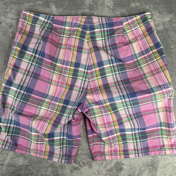 Polo Ralph Lauren Board Shorts‎ Mens 38 Pink Plaid Drawstring Preppy Green Pony - Picture 5 of 16